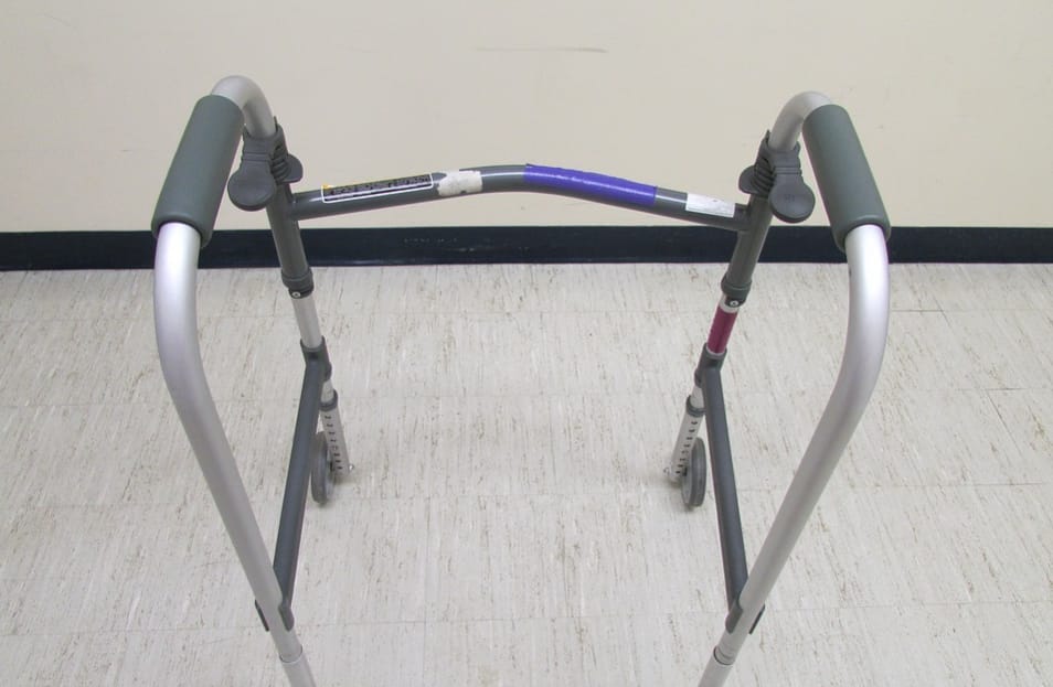 grey walking aid