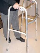old man using walker for senior